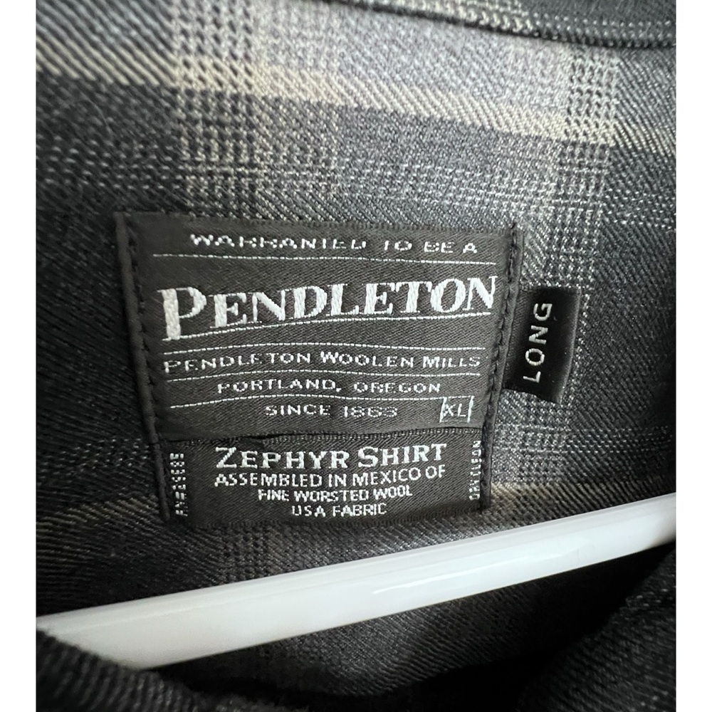 NWT Pendleton Charcoal Plaid Zephyr Shirt - Picture 2 of 5
